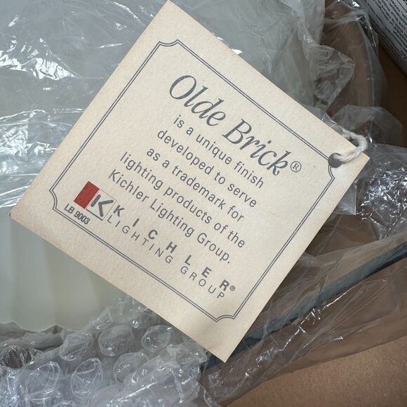 Kichler Lighting Ceiling Light K-8895 Olde Brick Satin Glass Flush New READ - Picture 8 of 9